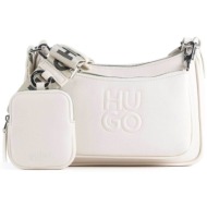 hugo boss γυναικεία τσάντα crossbody μονόχρωμη με αποσπώμενα pouches `βel` - 50513112 εκρού