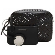 emporio armani γυναικείο mini bag με διάτρητο σχέδιο - y3b092yvx3e μαύρο