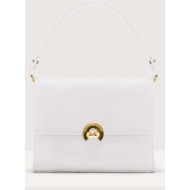 coccinelle γυναικεία τσάντα χειρός με μεταλλικό κούμπωμα `binxie` - e1p7p-180121 λευκό