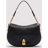 coccinelle γυναικεία mini τσάντα ώμου μονόχρωμη με αποσπώμενο λουρί `magie` - e1pqr-580101 μαύρο