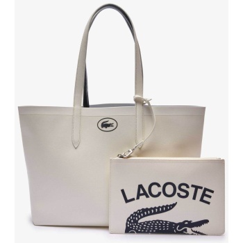 lacoste γυναικεία τσάντα ώμου διπλής όψης `anna reversible
