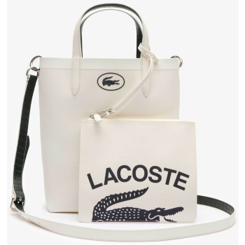 lacoste γυναικεία τσάντα χειρός διπλής όψης με αποσπώμενο