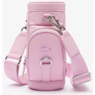 lacoste unisex τσάντα crossbody μονόχρωμη με ανάγλυφη λεπτομέρεια - nf4616md ροζ