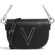 valentino γυναικεία τσάντα crossbody μονόχρωμη με ανάγλυφο μονόγραμμα `coney` - 56kvbs7qn03/con μαύρ