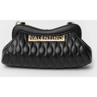 valentino γυναικεία mini τσάντα crossbody μονόχρωμη με γεωμετρικό pattern και μεταλλικό λογότυπο `co