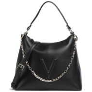 valentino γυναικεία τσάντα ώμου μονόχρωμη με ανάγλυφο μονόγραμμα `coney` - 56kvbs7qn04/con μαύρο