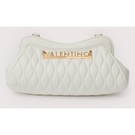 valentino γυναικεία mini τσάντα crossbody μονόχρωμη με γεωμετρικό pattern και μεταλλικό λογότυπο `co
