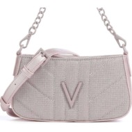 valentino γυναικεία τσάντα crossbody μονόχρωμη με ανάγλυφο μονόγραμμα `portobello` - 56kvbs7r002/por