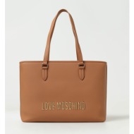 love moschino γυναικεία τσάντα tote μονόχρωμη με ανάγλυφο λογότυπο `bold love` - jc4190pp1ikd0 ταμπά