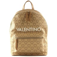 valentino γυναικείο backpack με all-over triangular logo print `liuto` - 55kvbs3kg16r/li μπεζ