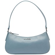 hugo boss γυναικεία mini τσάντα ώμου μονόχρωμη με μεταλλικό λογότυπο `chris` - 50516666 γκρι γαλάζιο