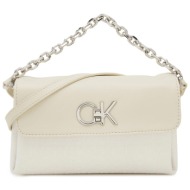 dkny γυναικεία τσάντα mini crossbody με monogram logo - k60k611989 εκρού