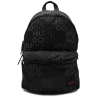 hugo boss ανδρικό backpack με all-over tone-on-tone logo print και ανάγλυφο logo patch `εthon 2.0` -