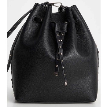 attrattivo γυναικεία bucket τσάντα με τρουκς - 9t21624 μαύρο