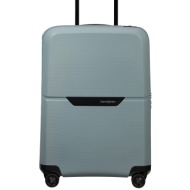 samsonite βαλίτσα trolley soft με ανάγλυφο σχέδιο και logo patch `magnum eco` 55 x 40 x 20 cm - 1398