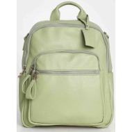attrattivo γυναικείο backpack faux leather - 9t21633 πράσινο μέντας