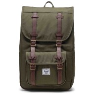 herschel unisex backpack μονόχρωμο με contrast λεπτομέρειες `little america™ mid-volume` 21 l - 66ub