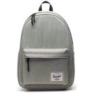herschel unisex backpack μονόχρωμο με contrast logo patch `classic™ xl` 26 l - 66ubcl01365 λαδί