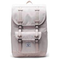 herschel unisex backpack μονόχρωμο με contrast logo patch `little america™ mid-volume` 21 l - 66ubcl