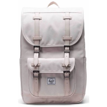 herschel unisex backpack μονόχρωμο με contrast logo patch