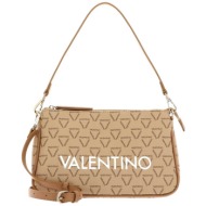 valentino γυναικεία τσάντα ώμου με all-over triangular logo print `liuto` - 55kvbs3kg33r/li μπεζ