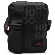 hugo boss ανδρικό τσαντάκι crossbody με all-over tone-on-tone logo print `ethon 2.0 l` - 50504099 μα