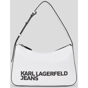 karl lagerfeld γυναικεία τσάντα ώμου μονόχρωμη με contrast