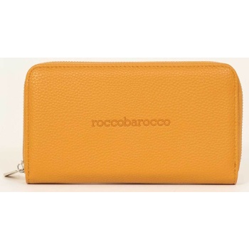roccobarocco γυναικείο πορτοφόλι μονόχρωμο με ανάγλυφο