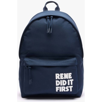 lacoste ανδρικό backpack με lettering - nh4599di μπλε σκούρο