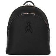 patrizia pepe γυναικείο backpack μονόχρωμο με ανάγλυφο λογότυπο - 8b0056 μαύρο