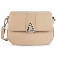 lancaster γυναικεία δερμάτινη τσάντα crossbody μονόχρωμη με πολλαπλές θήκες `l.a. alfa trotteur` - 5