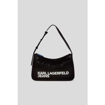 karl lagerfeld γυναικεία τσάντα ώμου μονόχρωμη με contrast