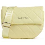 valentino γυναικεία τσάντα crossbody μονόχρωμη με διακριτικό λογότυπο `bigs` - 56kvbs3xj02mat κίτριν