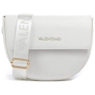 valentino γυναικεία τσάντα crossbody μονόχρωμη με διακριτικό λογότυπο `bigs` - 56kvbs3xj02mat λευκό