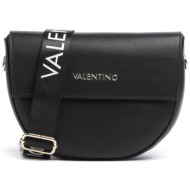 valentino γυναικεία τσάντα crossbody μονόχρωμη με διακριτικό λογότυπο `bigs` - 56kvbs3xj02mat μαύρο
