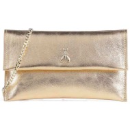 patrizia pepe γυναικεία δερμάτινη τσάντα με αλυσίδα - 2b0050 χρυσό