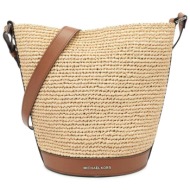 michael kors γυναικεία τσάντα bucket με πλεκτό σχέδιο και μεταλλικό λογότυπο `townsend` - 30s4s10m8w
