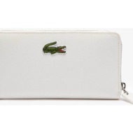 lacoste γυναικείο πορτοφόλι με κεντημένο λογότυπο - nf4556di λευκό