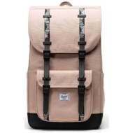 herschel unisex backpack μονόχρωμο με contrast λεπτομέρειες `little america™` 30 l - 66ubcl01158 μπε
