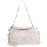 valentino γυναικεία τσάντα ώμου μονόχρωμη με ανάγλυφο λογότυπο `oxford re` - 55kvbs7lt03/oxf εκρού
