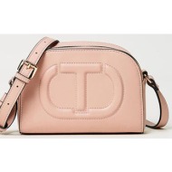 twinset γυναικείο mini bag με διακοσμητικό μπρελόκ με κρόσσια - 241td8024 ροζ