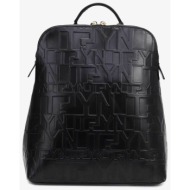 ynot? γυναικείο backpack μονόχρωμο με all-over ανάγλυφο λογότυπο `kate` - kat002s4 μαύρο