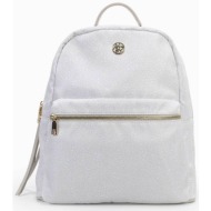 ynot? γυναικείο backpack μονόχρωμο με all-over print και μεταλλική λεπτομέρεια `cloud` - clo040s4 κρ