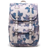herschel unisex backpack με floral print και contrast logo patch `little america™ mid-volume` 21 l -