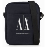 armani exchange ανδρικό τσαντάκι crossbody με λογότυπο - 952337cc124 μπλε σκούρο