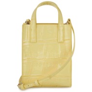 ted baker γυναικείο mini bag με croco pattern `gatocon` - 273769 κίτρινο
