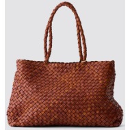 dragon diffusion γυναικεία τσάντα χειρός `vintage mesh tote` - 8949 ταμπά