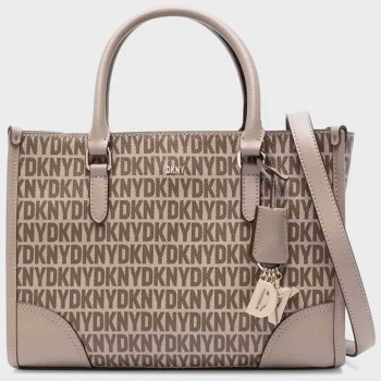 dkny γυναικεία τσάντα χειρός με all-over logo `perri` 