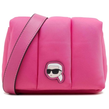 karl lagerfeld γυναικεία τσάντα crossbody μονόχρωμη με