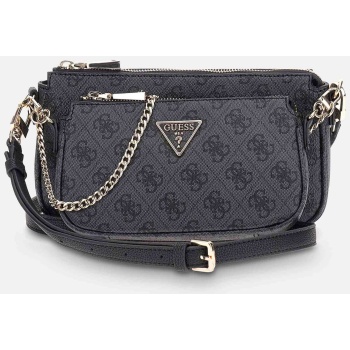 guess γυναικεία τσάντα crossbody με μεταλλικό λογότυπο και